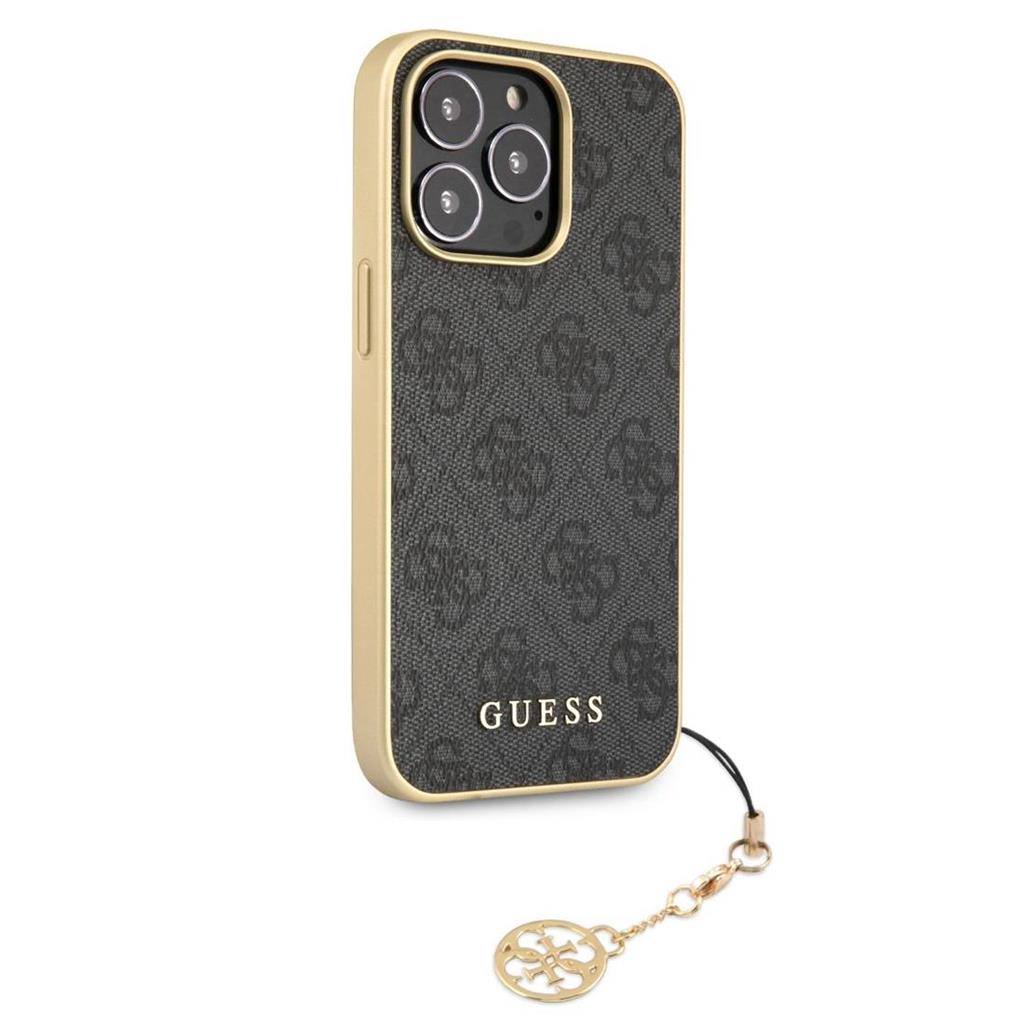 Apple iPhone 13 / 13 Pro Guess 4G Charms tok (Szürke) - GUHCP13LGF4GGR