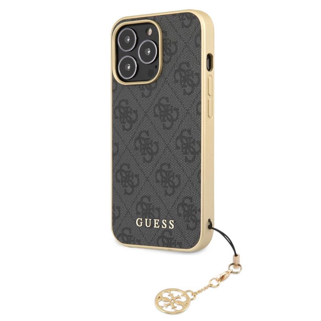 Apple iPhone 13 / 13 Pro Guess 4G Charms tok (Szürke) - GUHCP13LGF4GGR