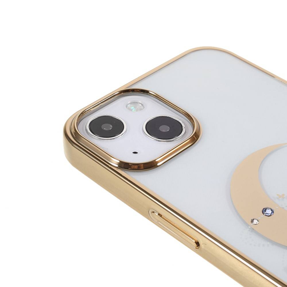 Apple iPhone 13 Pro Kingxbar moon series Swarovski köves hátlap tok (Arany) 0
