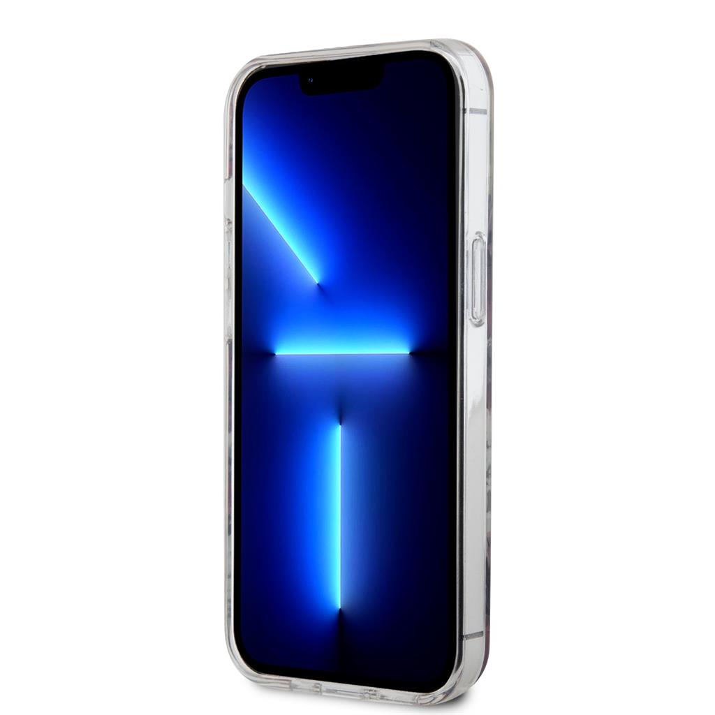 Apple iPhone 13 Pro Guess Flowers IML MagSafe tok (Rózsaszín) - GUHMP13LHCFWSP