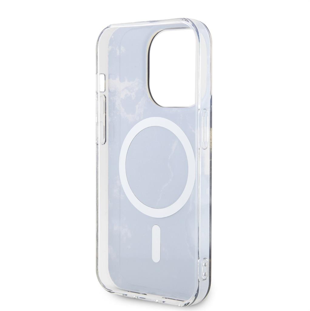 Apple iPhone 13 Pro Guess Marble IML MagSafe tok (Fekete) - GUHMP13LHTMRSK
