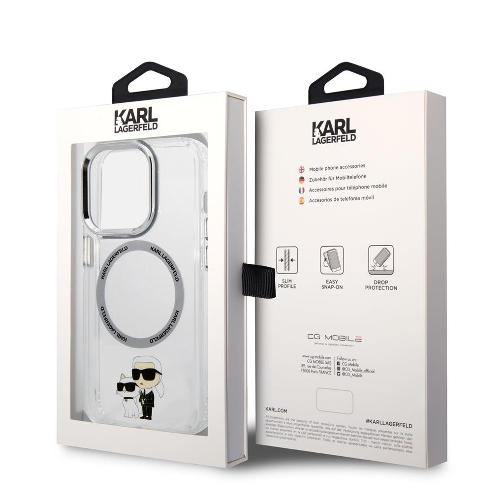 Apple iPhone 13 Pro Karl Lagerfeld MagSafe Compatible IML Karl and Choupette NFT tok (Átlátszó) – KLHMP13LHNKCIT