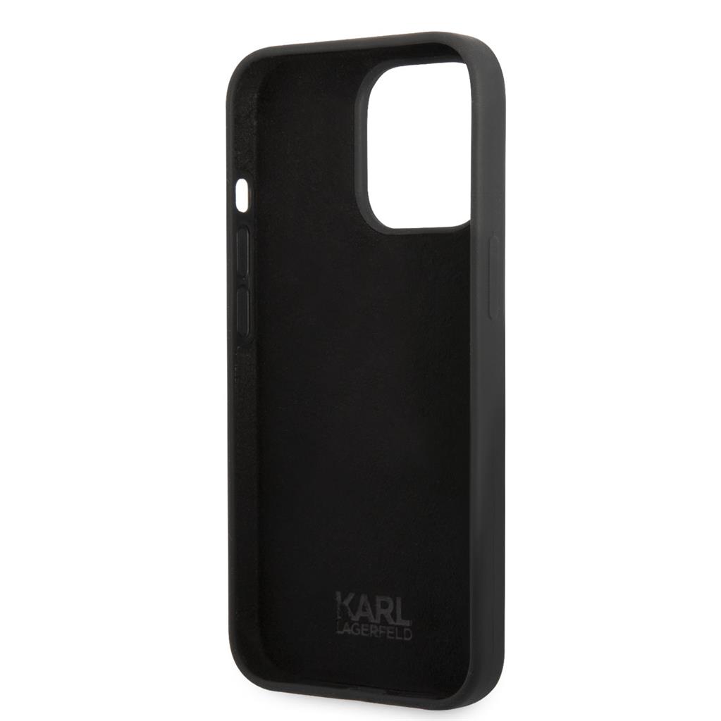Apple iPhone 13 Pro Karl Lagerfeld Liquid Silicone Choupette NFT tok (Fekete) – KLHCP13LSNCHBCK