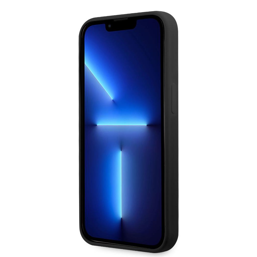 Apple iPhone 13 Pro Karl Lagerfeld Liquid Silicone Ikonik NFT tok (Fekete) – KLHCP13LSNIKBCK