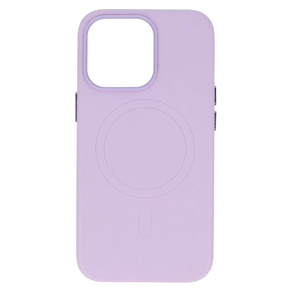 Apple iPhone 13 Pro magsafe leather hátlap tok (Lila)