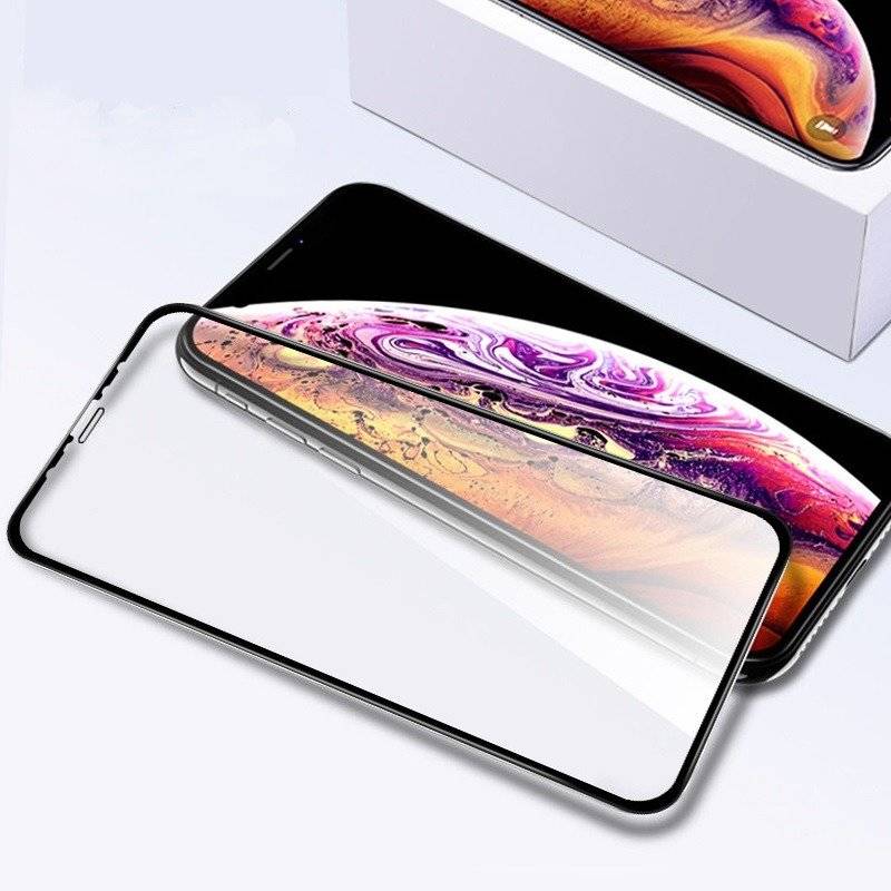 Apple iPhone 13 Pro Max / 14 Plus 9D kerámia üvegfólia, átlátszó (fekete keret)