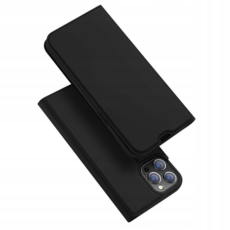 Apple iPhone 13 Pro Max DUX DUCIS skin bőr notesz tok (Fekete)
