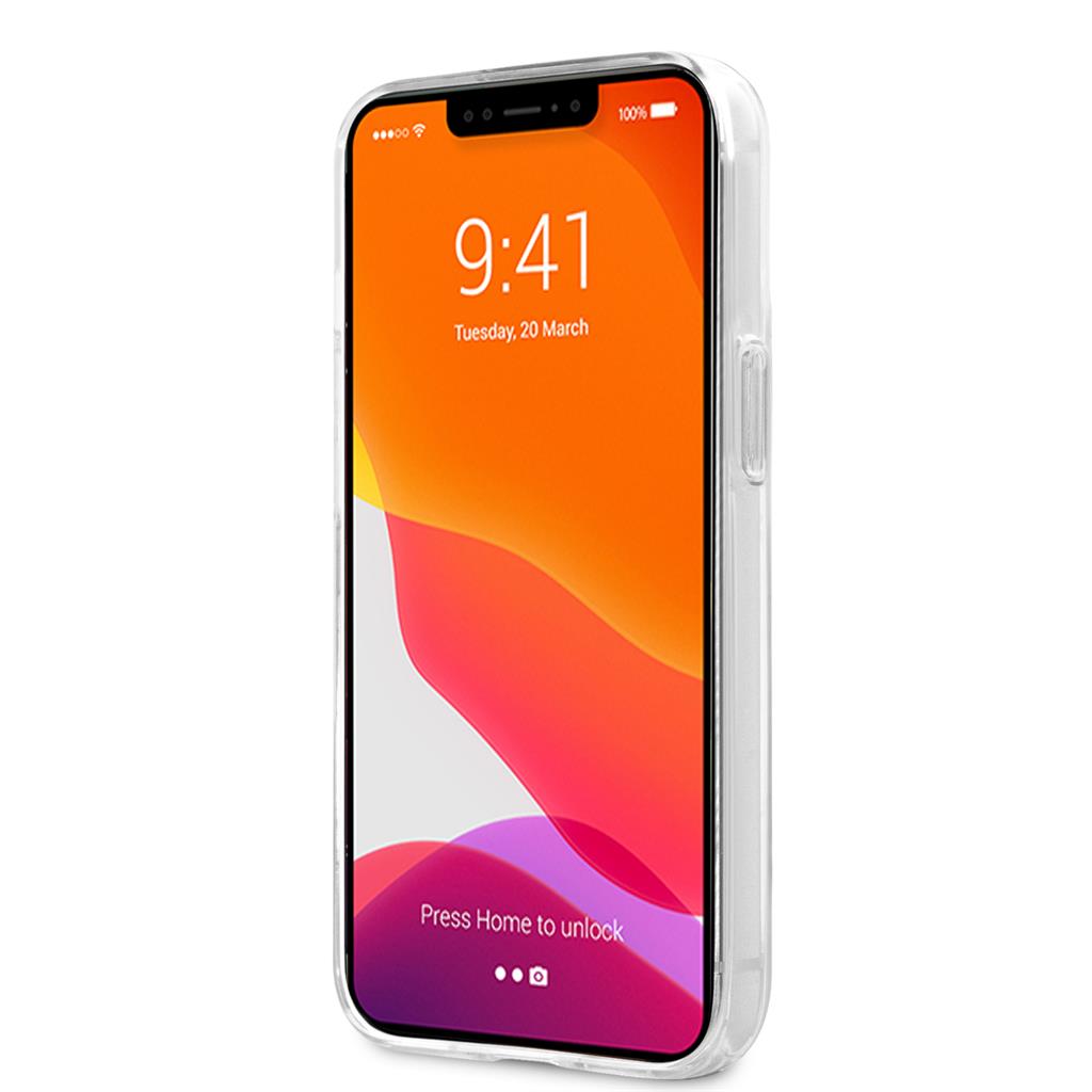 Apple iPhone 13 Pro Max (6.7) Ferrari 3D stripes prémium hátlap tok, átlátszó - FES3SHCP13XTR