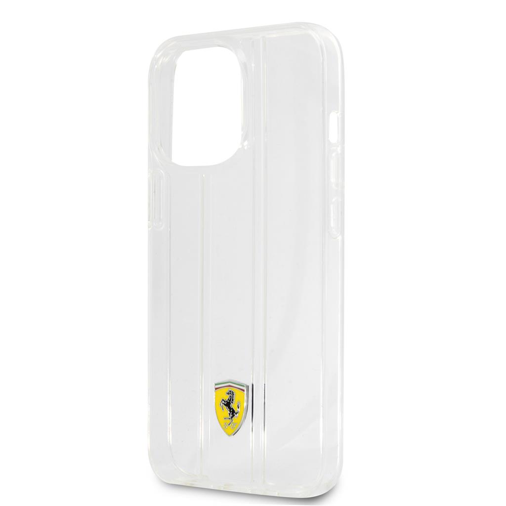 Apple iPhone 13 Pro Max (6.7) Ferrari 3D stripes prémium hátlap tok, átlátszó - FES3SHCP13XTR