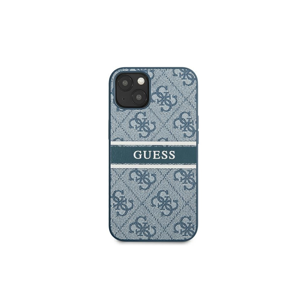 Apple iPhone 13 Pro Max GUESS PU 4G Printed Stripe hátlap tok (Kék - GUHCP13X4GDBL)