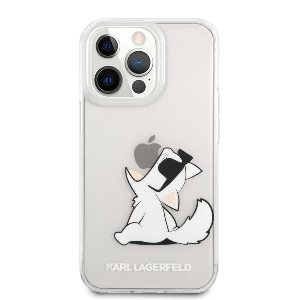 Apple iPhone 13 Pro Max (6,7") Karl Lagerfeld choupette fun prémium hátlap tok, KLHCP13XCFNRC, átlátszó