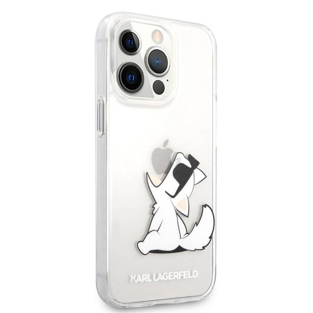 Apple iPhone 13 Pro Max (6,7") Karl Lagerfeld choupette fun prémium hátlap tok, KLHCP13XCFNRC, átlátszó