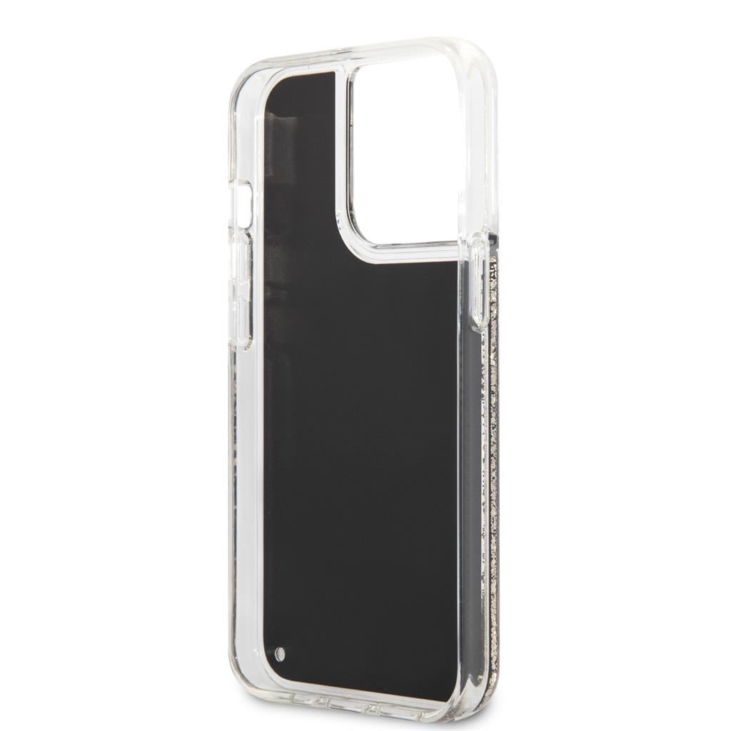 Apple iPhone 13 Pro Max Karl Lagerfeld Liquid Glitter Gatsby tok (Fekete) – KLHCP13XLGGKBK