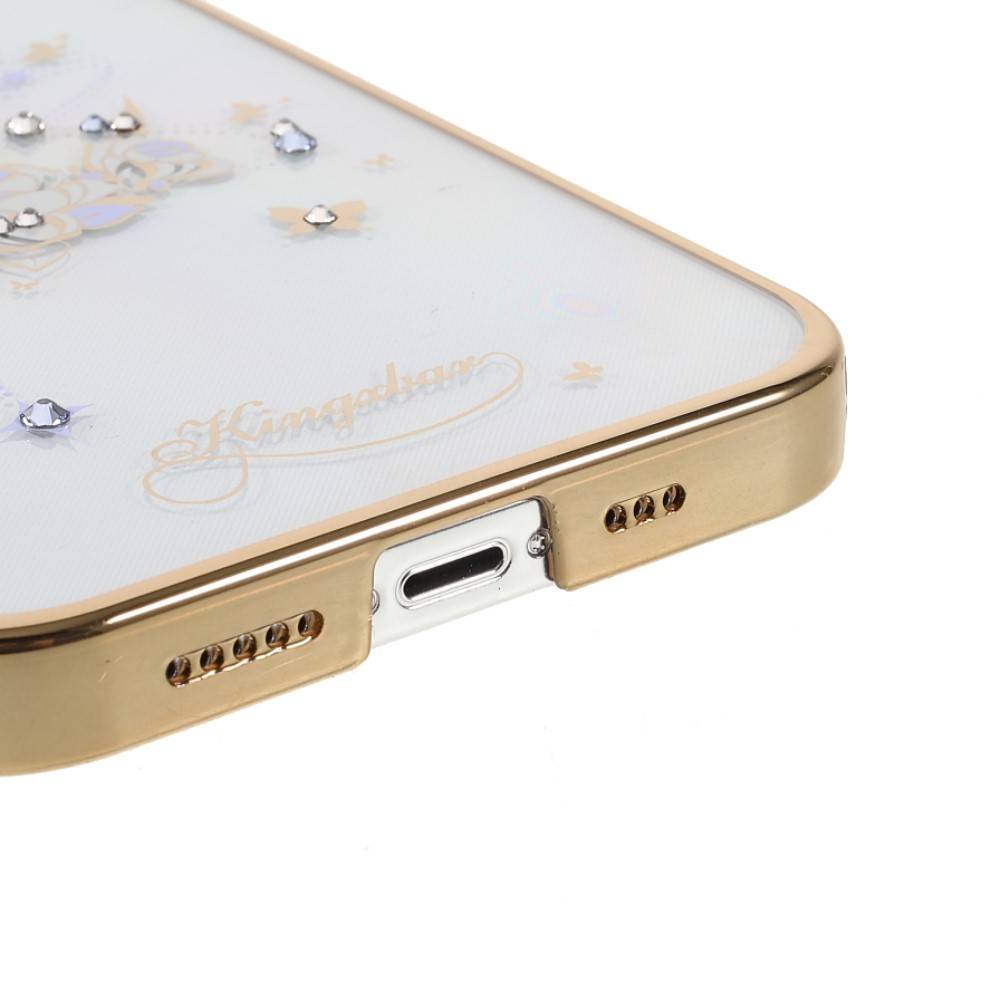 Apple iPhone 13 Pro Max Kingxbar moon series Swarovski köves hátlap tok (Arany) 0