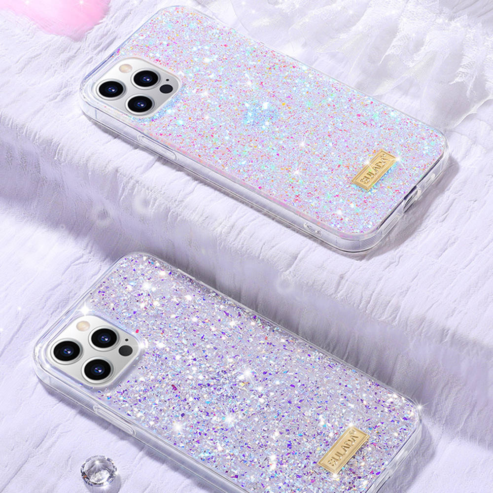 Apple iPhone 13 Pro Max Sulada luminous glitter hátlap tok (Rózsaszín) 5