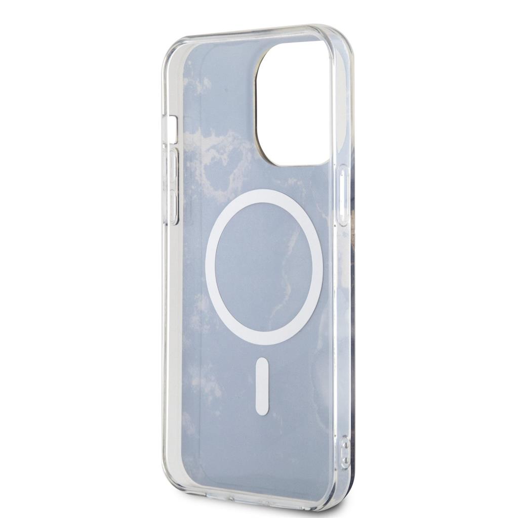 Apple iPhone 13 Pro Max Guess Marble IML MagSafe tok (Fekete) - GUHMP13XHTMRSK