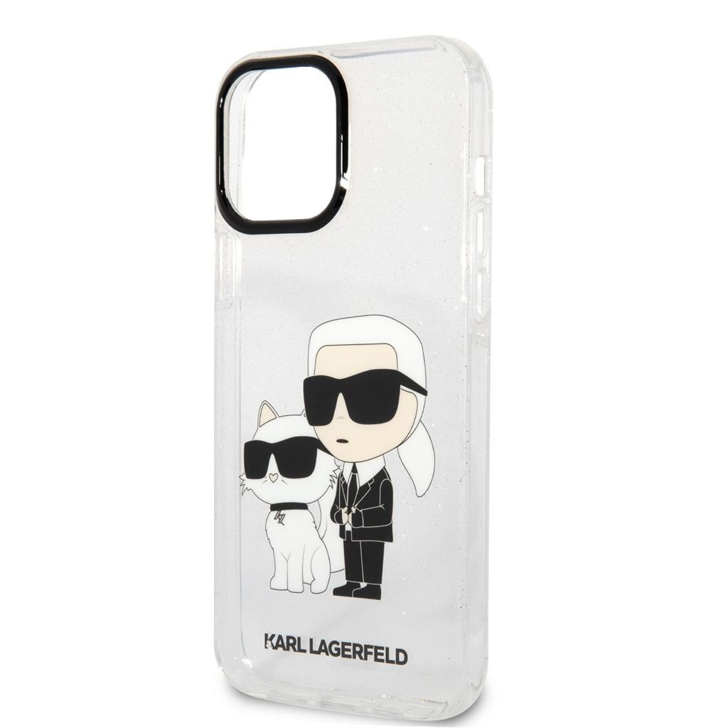 Apple iPhone 13 Pro Max Karl Lagerfeld IML Glitter Karl and Choupette NFT tok (Átlátszó) – KLHCP13XHNKCTGT