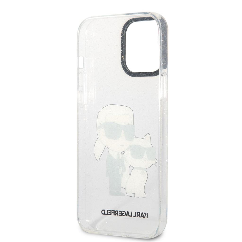 Apple iPhone 13 Pro Max Karl Lagerfeld IML Glitter Karl and Choupette NFT tok (Átlátszó) – KLHCP13XHNKCTGT