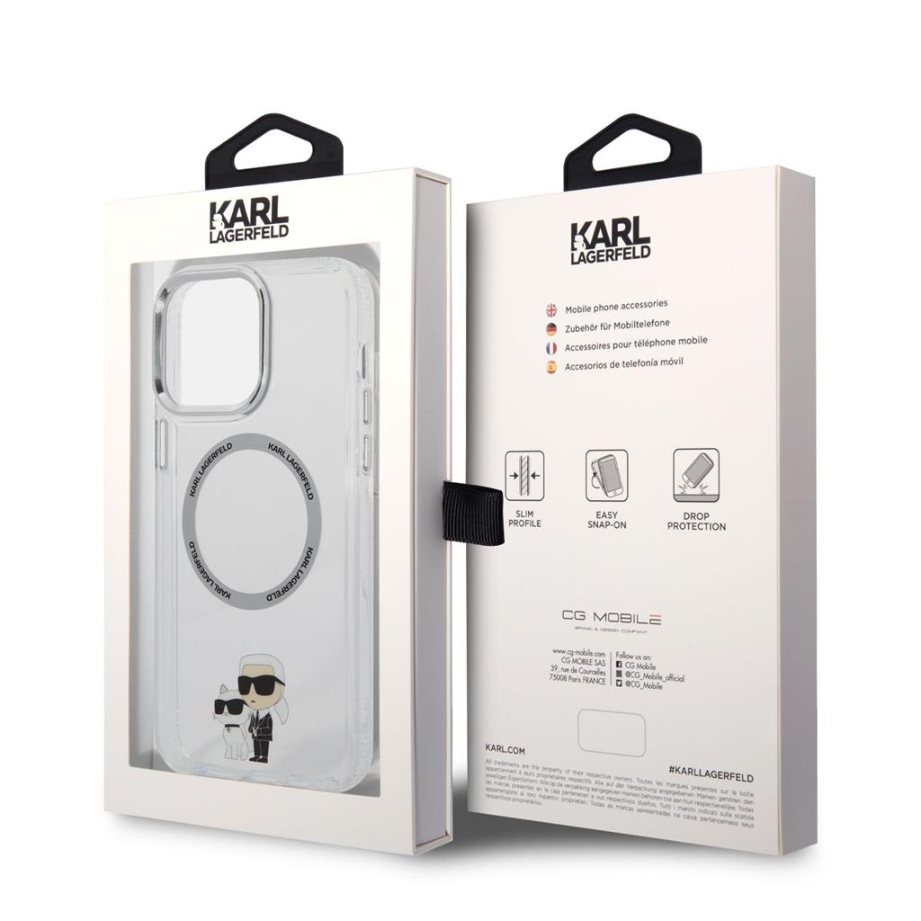 Apple iPhone 13 Pro Max Karl Lagerfeld MagSafe Compatible IML Karl and Choupette NFT tok (Átlátszó) – KLHMP13XHNKCIT