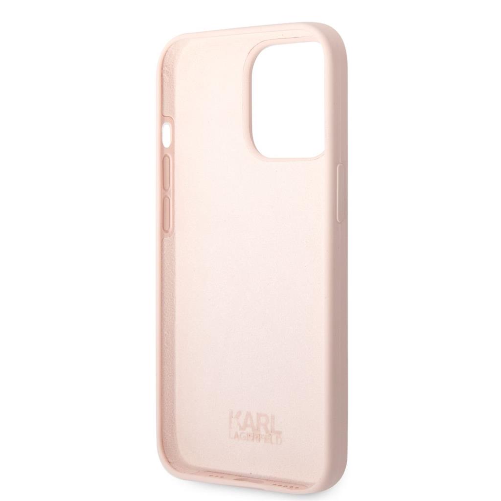 Apple iPhone 13 Pro Max Karl Lagerfeld Liquid Silicone Choupette NFT tok (Rózsaszín) – KLHCP13XSNCHBCP
