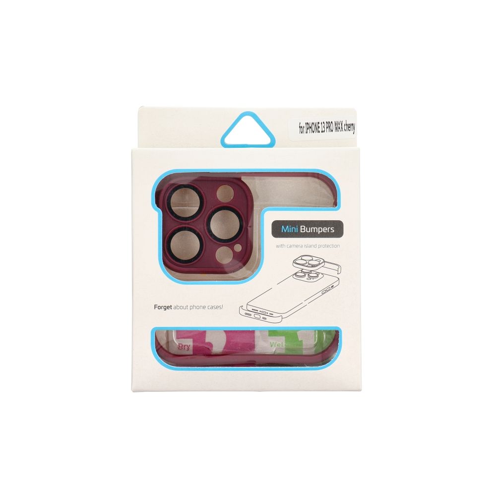 Apple iPhone 13 Pro Max Mini Bumpers tok kameravédelemmel (Cseresznye)