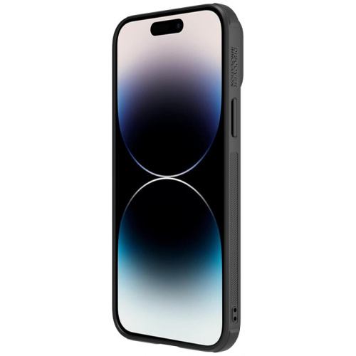Apple iPhone 13 Pro Max Nillkin camshield leather hátlap tok (Fekete)