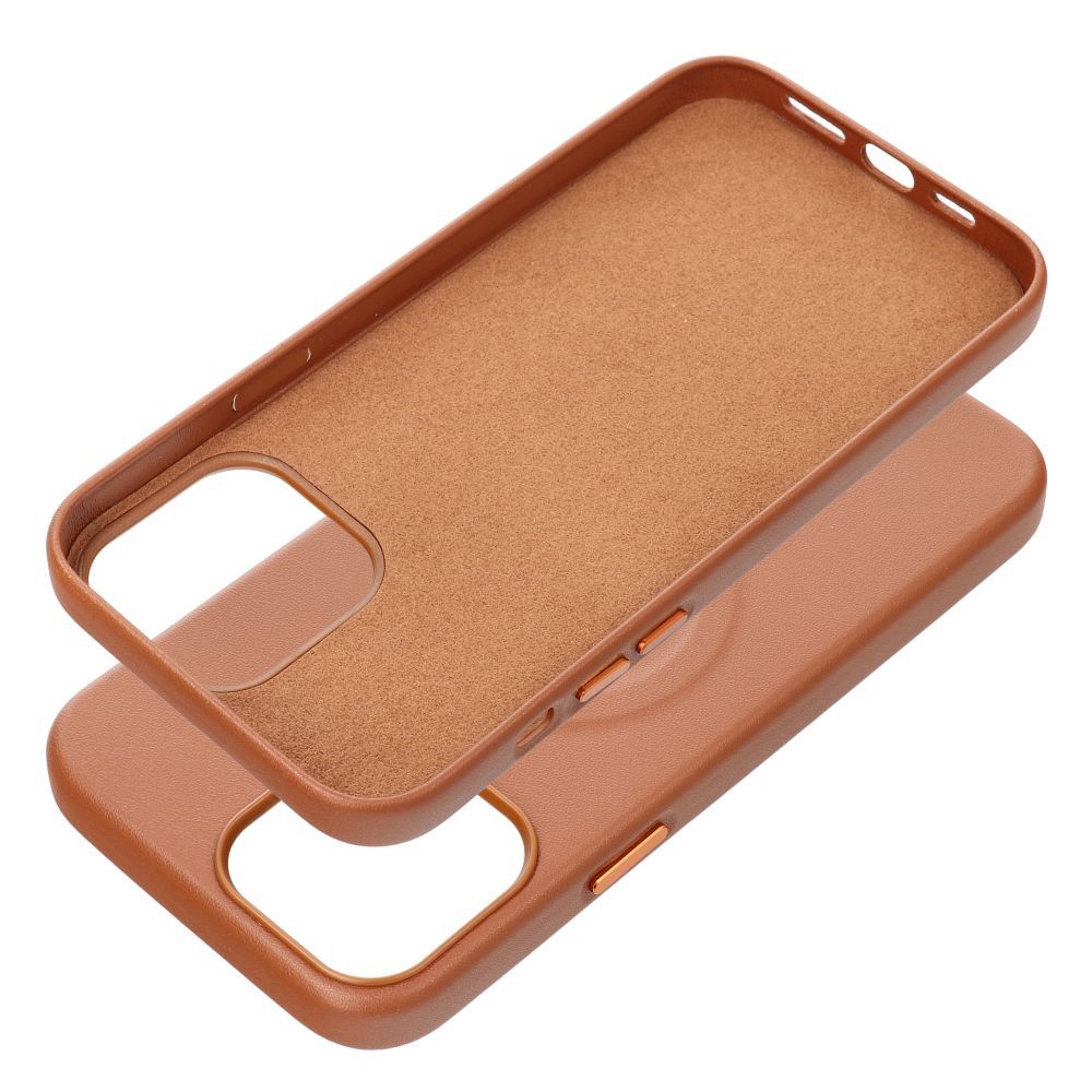 Apple iPhone 13 Pro Max Roar Leather magsafe hátlap tok (Barna)