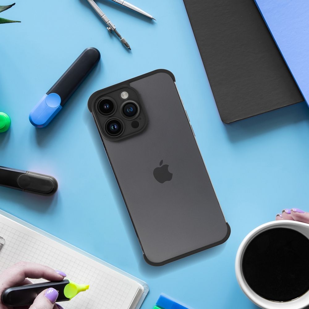 Apple iPhone 13 Pro Mini Bumpers tok kameravédelemmel (Fekete)