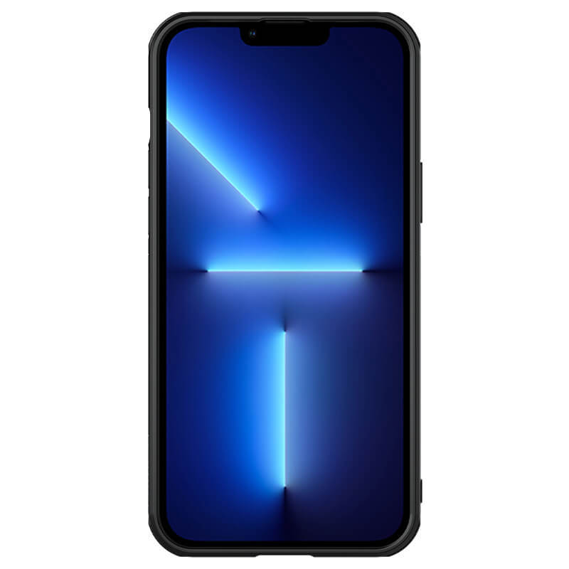 Apple iPhone 13 Pro Nillkin camshield leather hátlap tok (Fekete)