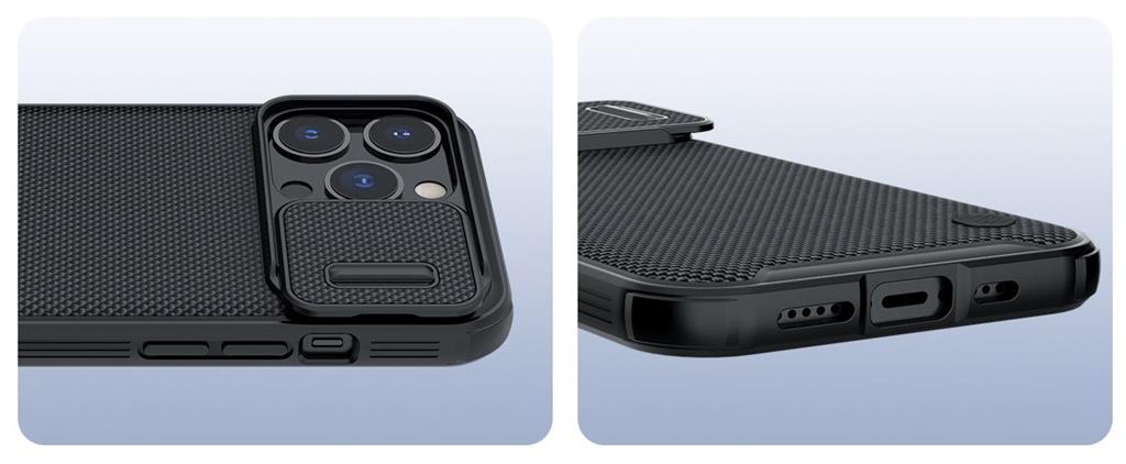 Apple iPhone 13 Pro Nillkin textured pro magsafe hátlap tok (Fekete)