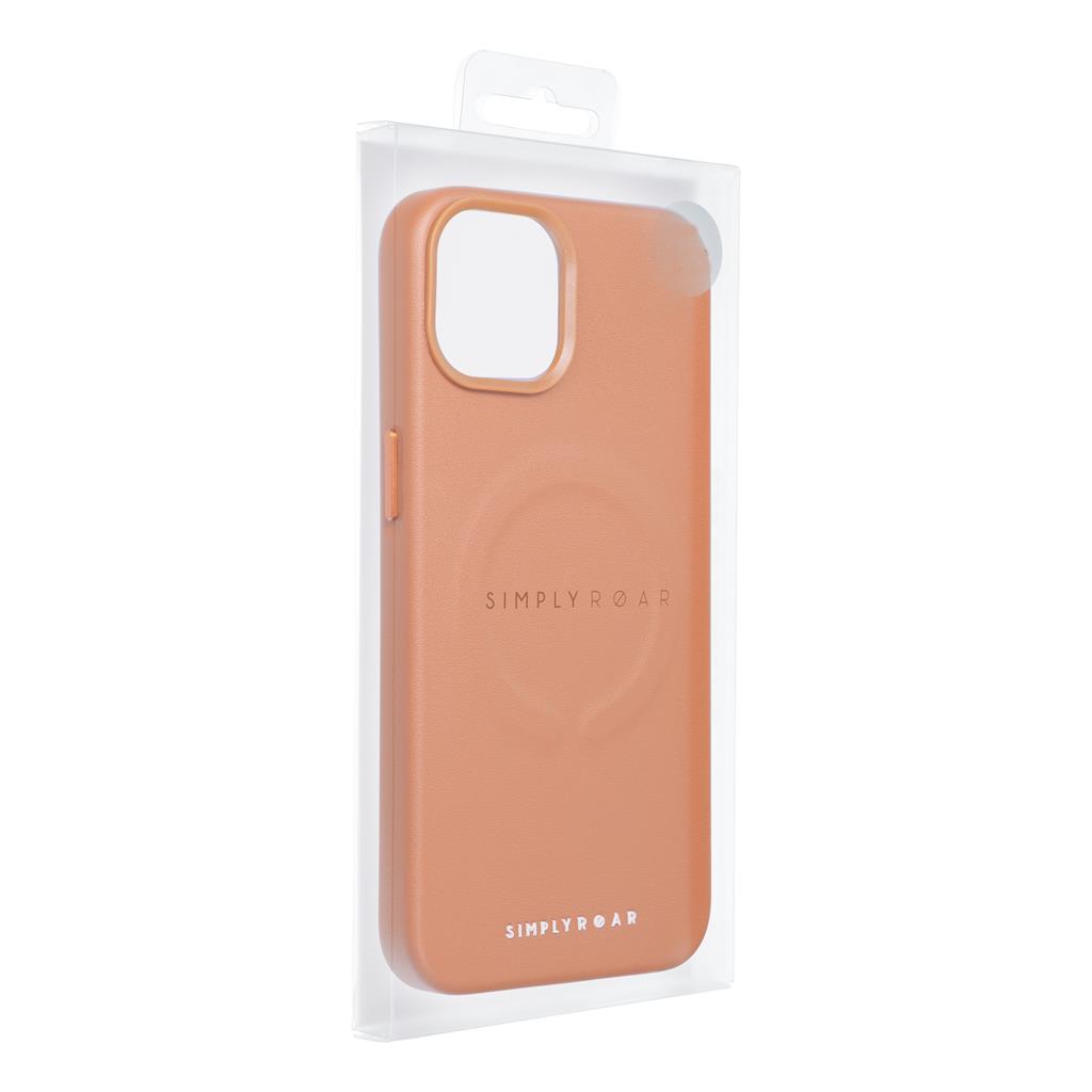 Apple iPhone 13 Pro Roar Leather magsafe hátlap tok (Barna)
