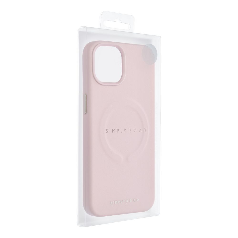 Apple iPhone 13 Roar Leather magsafe hátlap tok (Rózsaszín) 5