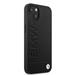 Apple iPhone 14 BMW Leather Hot Stamp tok (Fekete) - BMHCP14SSLLBK