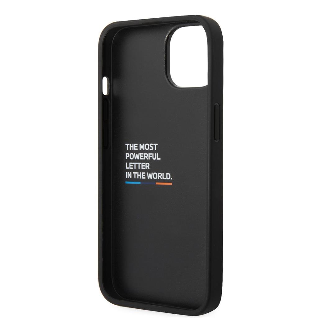 Apple iPhone 14 BMW M PU Carbon tok – Blue Line (Fekete) - BMHCP14S22NBCK