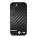 Apple iPhone 14 BMW M PU Carbon tok – Blue Line (Fekete) - BMHCP14S22NBCK