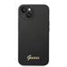 Apple iPhone 14 Guess Liquid Silicone Metal Logo tok (Fekete) - GUHCP14SSLSMK