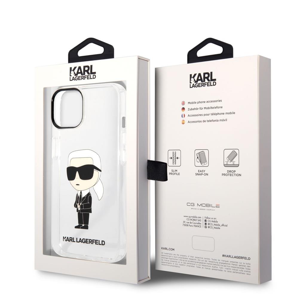 Apple iPhone 14 Karl Lagerfeld IML Ikonik NFT tok (Átlátszó) – KLHCP14SHNIKTCT