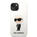 Apple iPhone 14 Karl Lagerfeld Liquid Silicone Ikonik NFT tok (Fehér) – KLHCP14SSNIKBCH