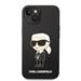 Apple iPhone 14 Karl Lagerfeld Liquid Silicone Ikonik NFT tok (Fekete) – KLHCP14SSNIKBCK