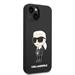 Apple iPhone 14 Karl Lagerfeld Liquid Silicone Ikonik NFT tok (Fekete) – KLHCP14SSNIKBCK