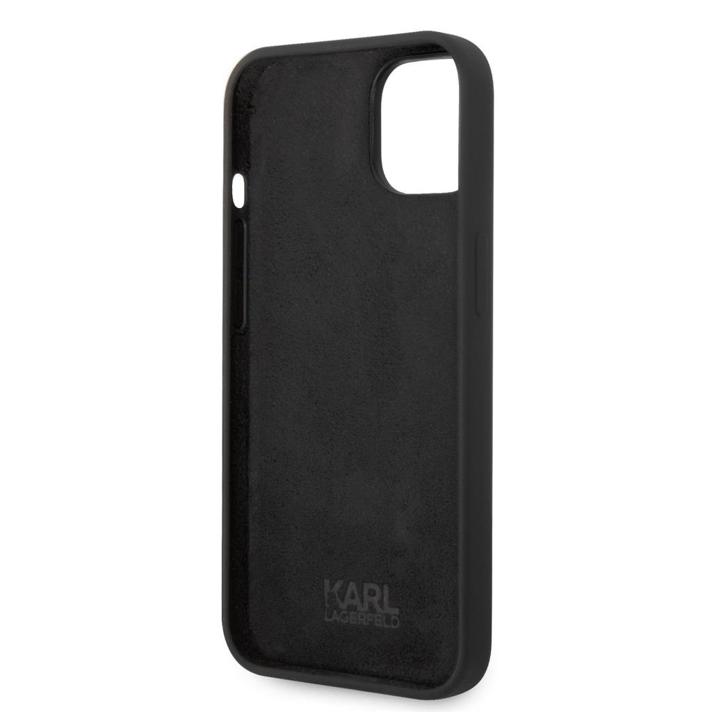 Apple iPhone 14 Black Karl Lagerfeld Liquid Silicone Choupette NFT tok (Fekete) – KLHCP14SSNCHBCK