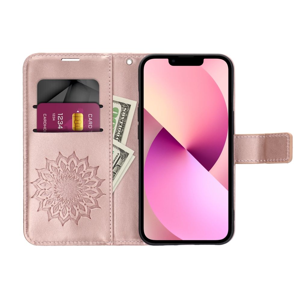 Apple iPhone 14 Forcell MEZZO nyitható tok (Rosegold) 0