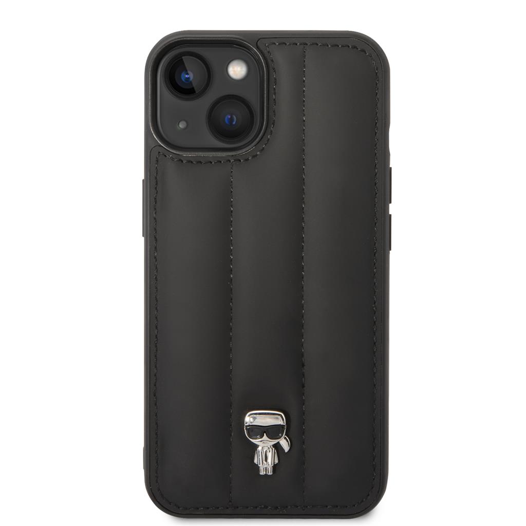 Apple iPhone 14 Karl Lagerfeld Quilted Puffy Ikonik Logo tok (Fekete) – KLHCP14SPSQPK