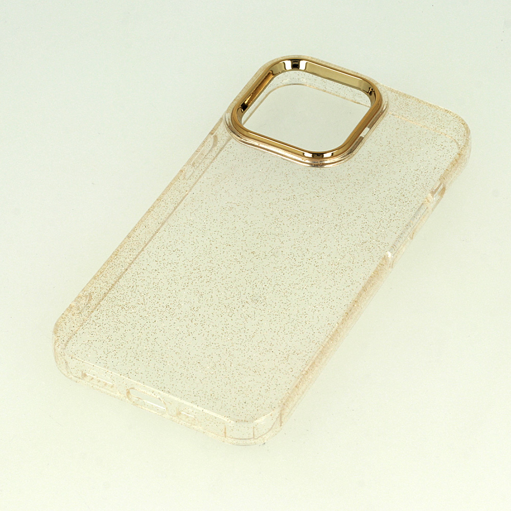 Apple iPhone 14 Glitter arany szilikon hátlap tok (Arany) 3