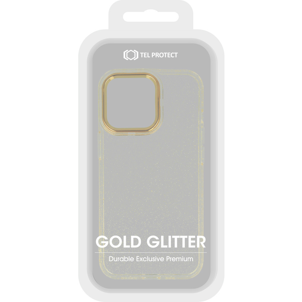 Apple iPhone 14 Glitter arany szilikon hátlap tok (Arany) 4