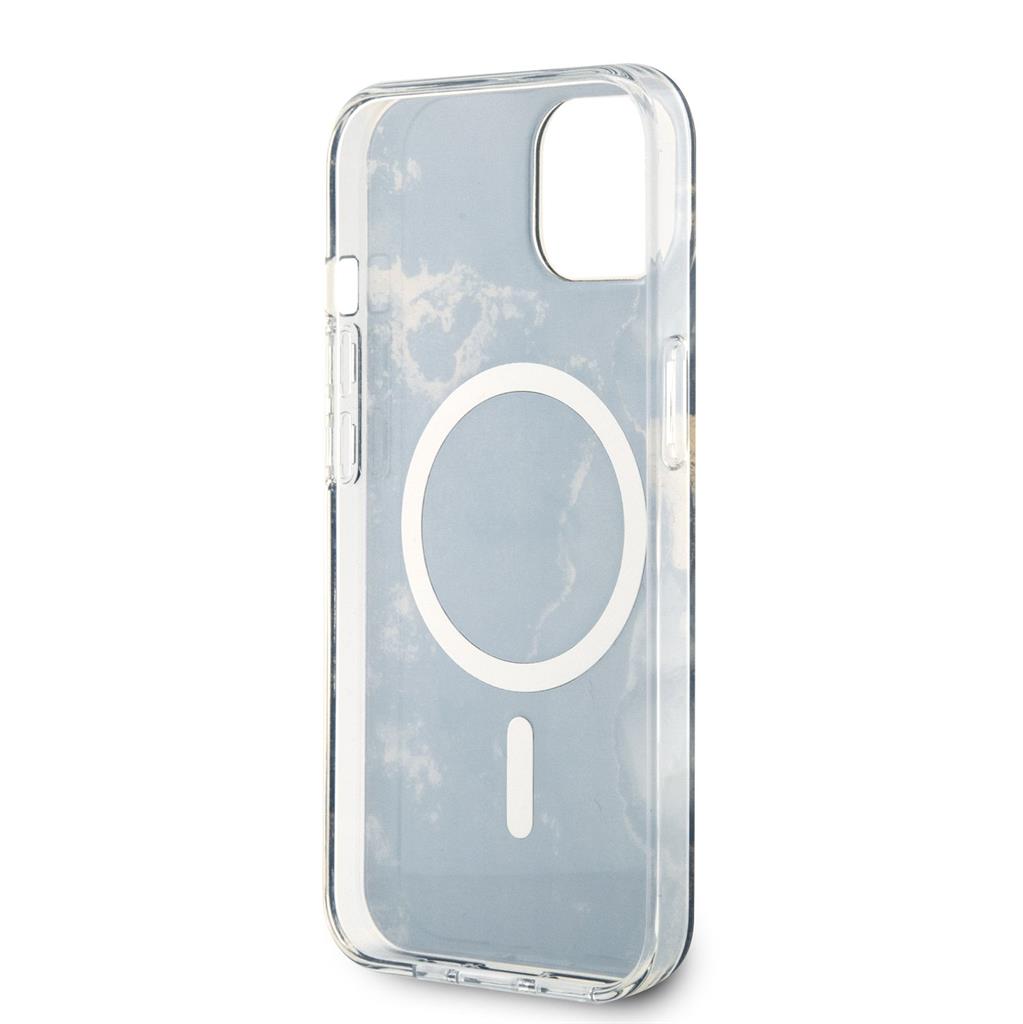 Apple iPhone 14 Guess Marble IML MagSafe tok (Fekete) - GUHMP14SHTMRSK