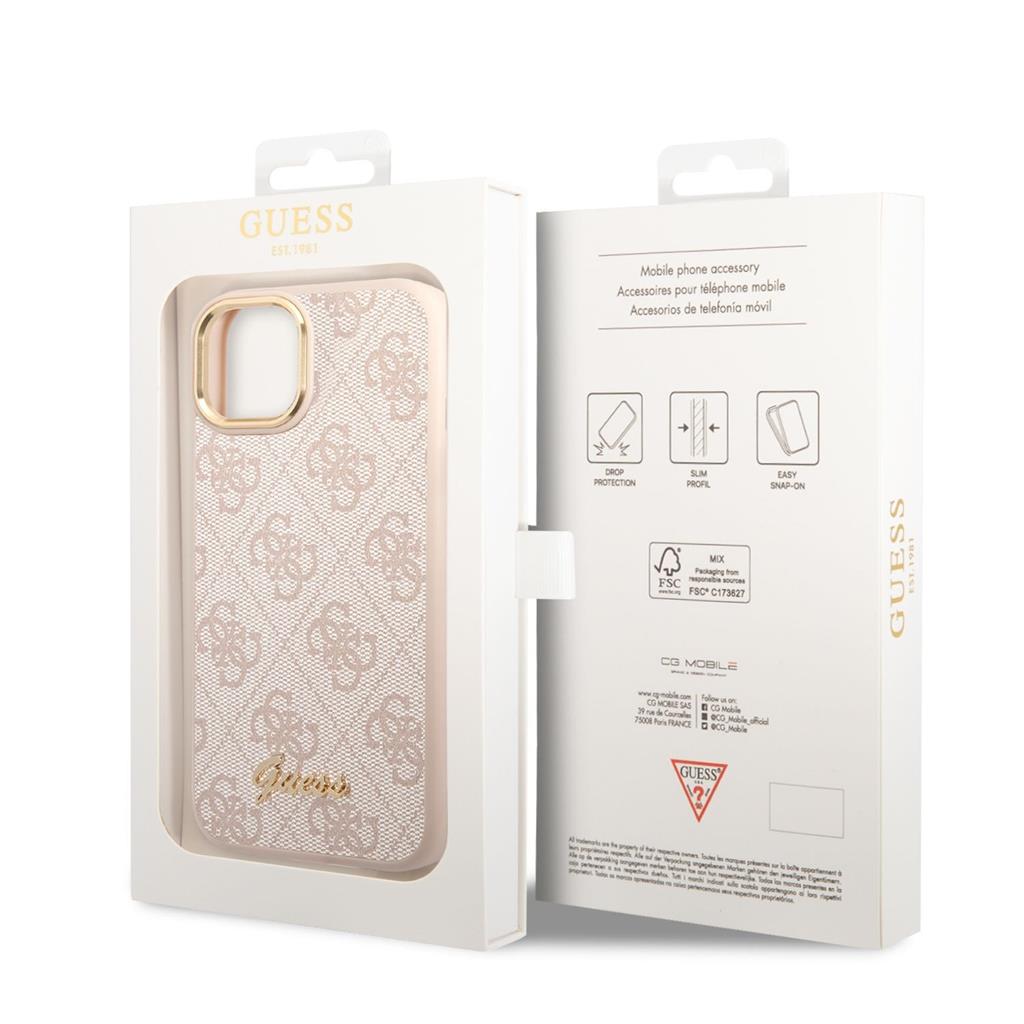 Apple iPhone 14 Guess 4G Metal Camera Outline tok (Rózsaszín) - GUHCP14SHG4SHP