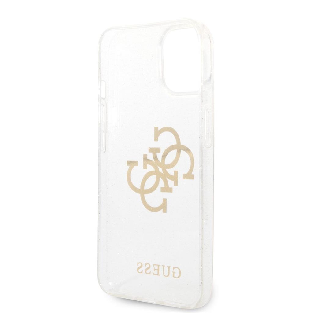 Apple iPhone 14 Guess TPU Big 4G Full Glitter tok (Átlátszó) – GUHCP14SPCUGL4GTR