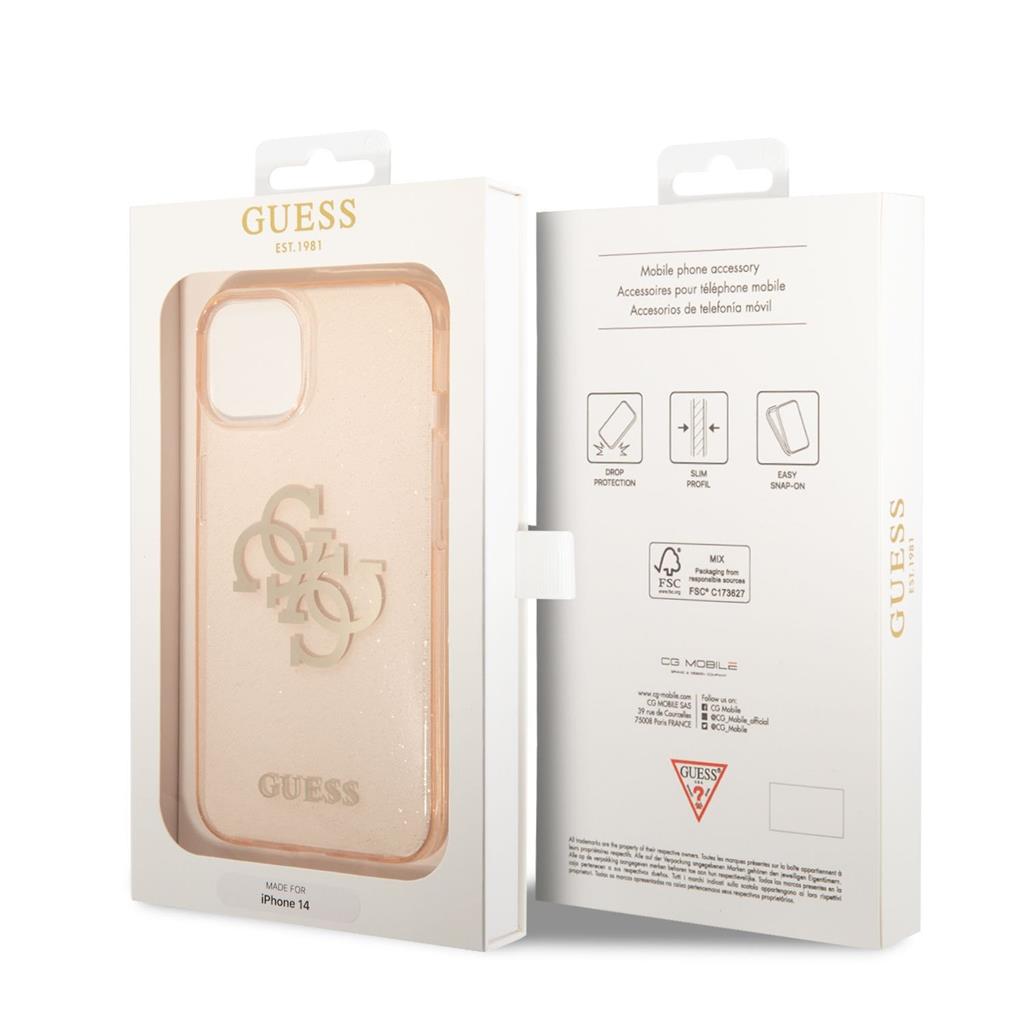 Apple iPhone 14 Guess TPU Big 4G Full Glitter tok (Arany) – GUHCP14SPCUGL4GGO