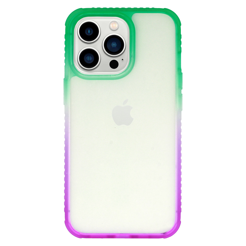 Apple iPhone 14 IDEAR W15 hátlap tok (Menta-Lila)
